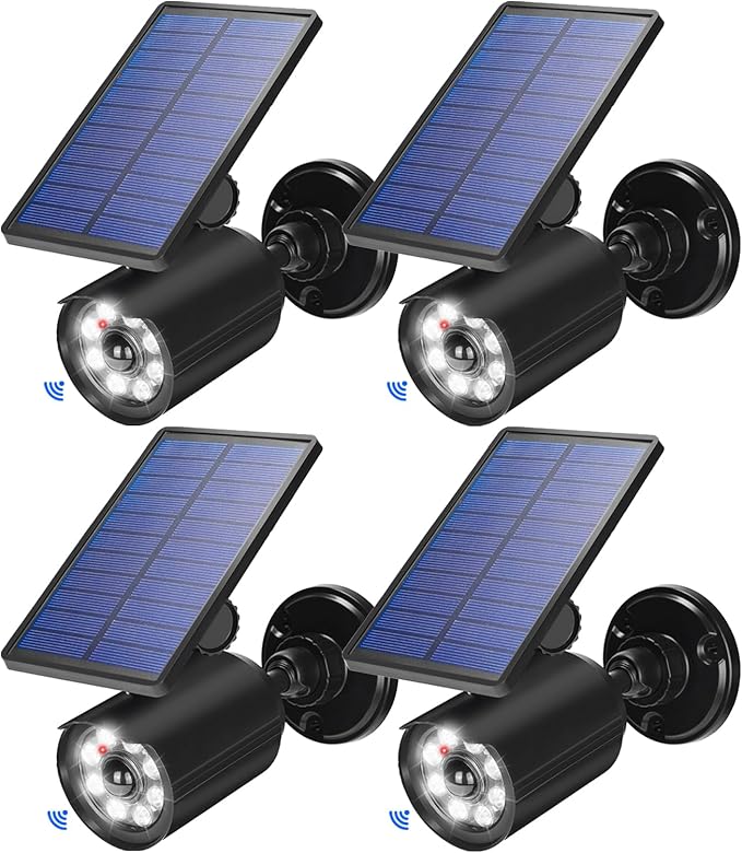Solar Lights Outdoor Motion Sensor Flood Lights 2000LM IP67 Waterproof Security Spot Lights for Yard Garden Patio 4 Pack