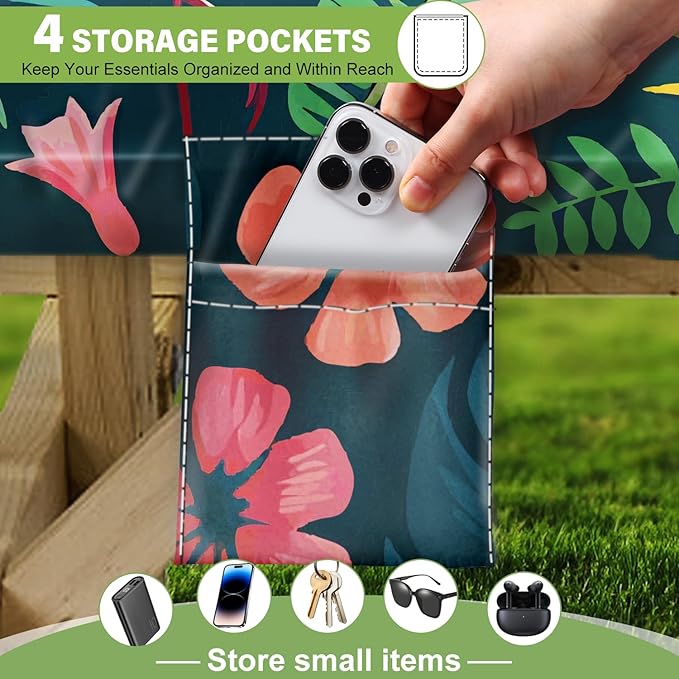 Fitted Picnic Table Cover with Bench Covers, Windproof Vinyl Table Cloths Outside Camping Cooking Backyard Furniture Seat Cushion Tablecloth Activities Party Decor Decorations Para Acampar Equipment