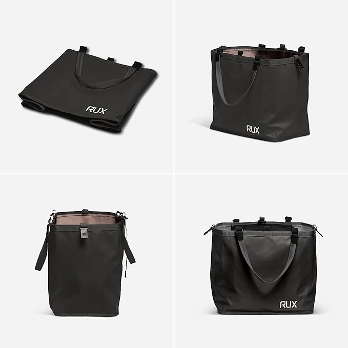 25L Modular Utility Tote (Black) - Lightweight, Flexible Tote Made For Modular Organization - Use It Inside The RUX 70L Or Solo For Everyday Carry And Camp Essentials