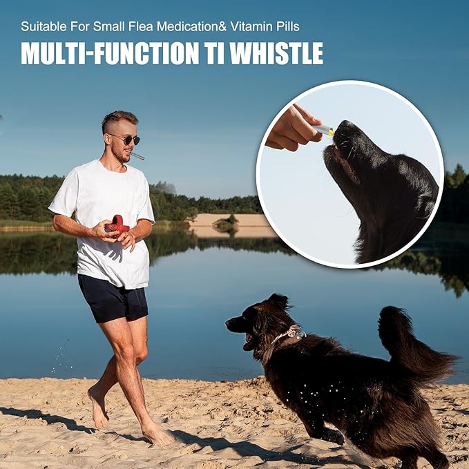 Titanium Emergency Whistle with Hidden Pill Holder Case, Portable Waterproof Fob Medicines Organizer 120db+ Survival Whistles Keychain Container for Outdoors, Camping, Travel EDC Accessories