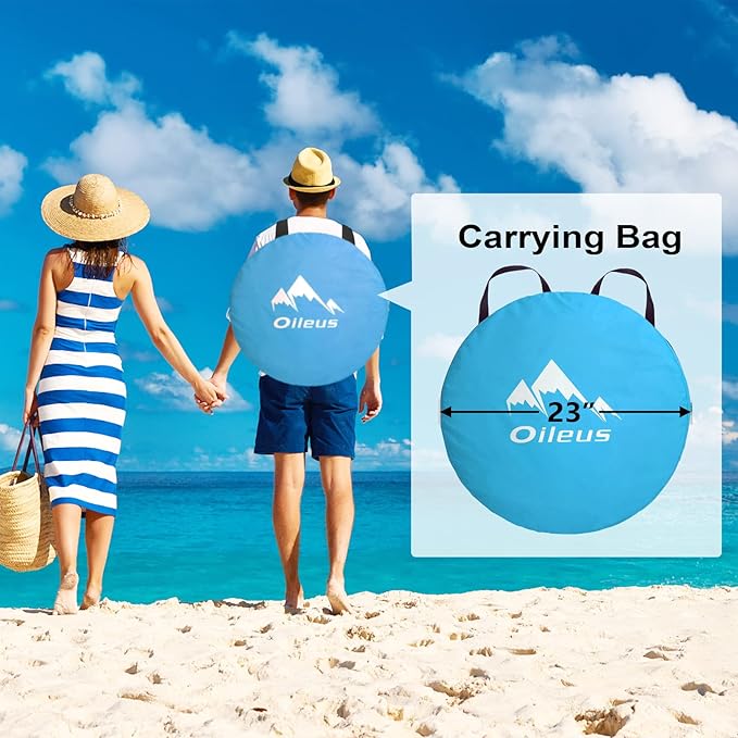 Oileus Pop Up Privacy Tent - Portable Shower Tent, Beach Changing Room, Camp Toilet, Instant Privacy Shelter - Camping, Beach, Hiking, Fishing