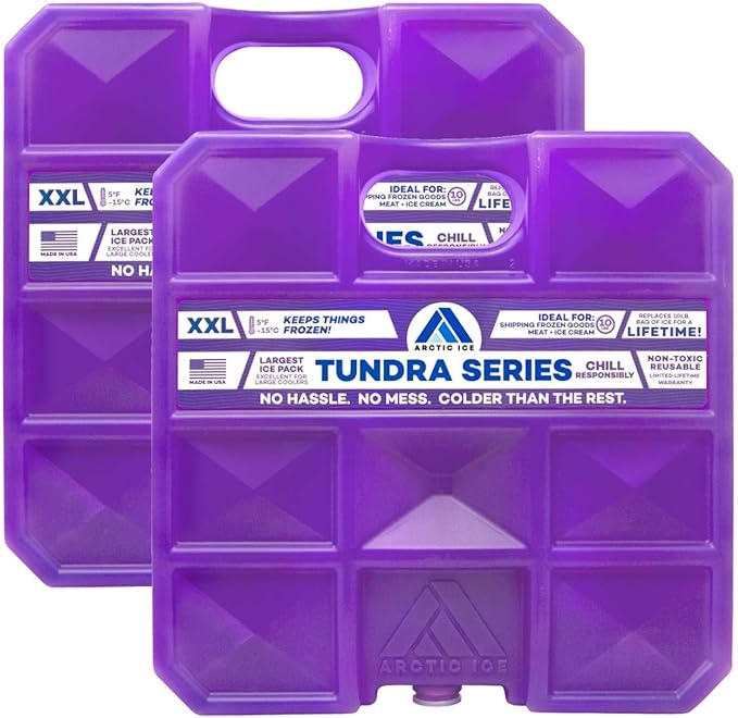 Arctic Ice Tundra Series Long Lasting Reusable Ice Pack - 5° Fahrenheit Cooling Point - Designed to Maintain Freezer-Like Temperatures in Coolers