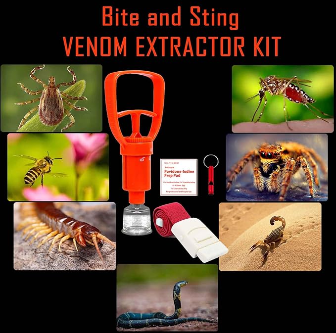 Tactical Ifak Trauma Kit - Emergency First Aid Bleeding Control Kit, Snake Bite & Bee Sting Supplies, Venom Extractor Pump