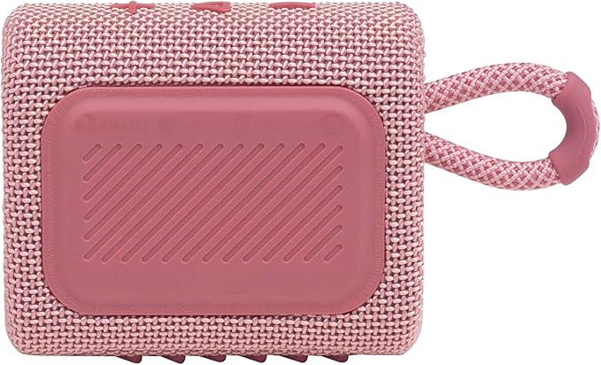 JBL Go 3 - Portable Mini Bluetooth Speaker, big audio and punchy bass, IP67 waterproof and dustproof, 5 hours of playtime, speaker for home, outdoor and travel (Pink)
