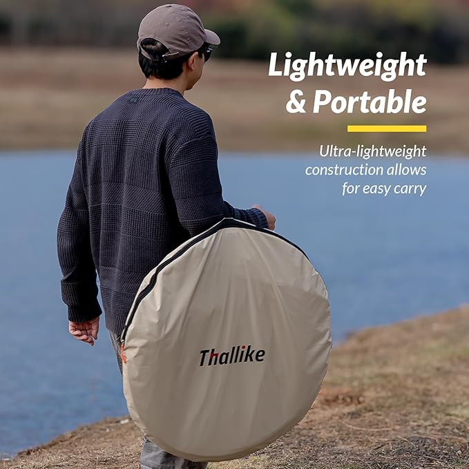 Upgrade Pop Up Privacy Shower Tent 55" x 55" x 83", Portable Camping Shower Tent, Camping Toilet Changing Room with Rain Shelter & Extended Floor Mat, Dressing Room for Camping and Beach