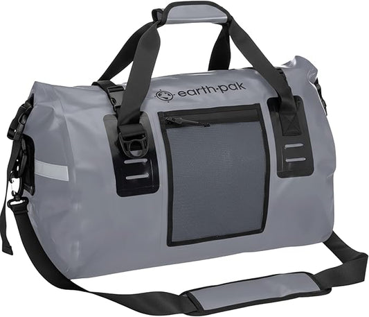 Earth Pak Waterproof Duffel Bag - Heavy Duty Motorcycle Dry Bag with Large Storage Space Perfect for Traveling, Camping, Kayaking, Fishing & Canoeing Bag 50L/70L/90L/120L Sizes