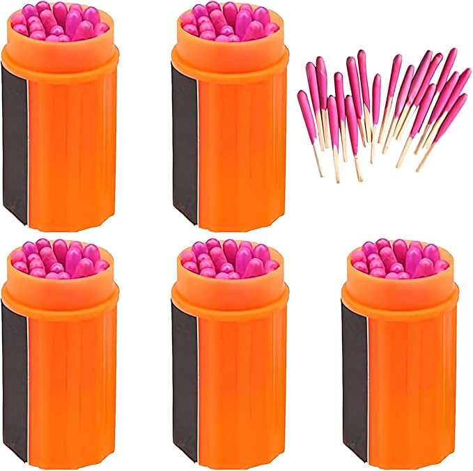 Waterproof Matches Survival Kit,Stormproof Matches with Case,20pcs Stormproof Fire Starter,Emergencys Fire Starter Matches for Hiking Camping Outdoor Surviva, 20 pcs/Barrel Matches