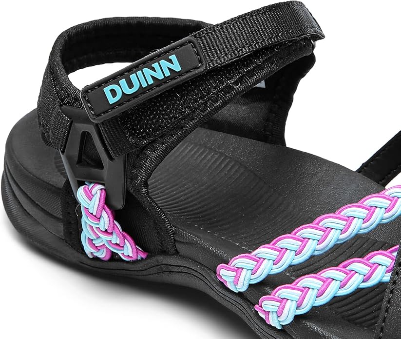 UBFEN Womens Hiking Comfort Sport Sandals Beach Vacation Camping Casual Sport Sandals with Adjustable Straps and Arch Support
