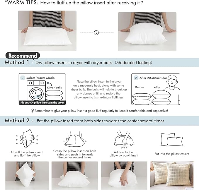 MIULEE Pack of 2 14x22 Inch Outdoor Pillow Inserts Waterproof Decorative Throw Pillow Insert, Rectangle Lumbar Garden Pillow Form for Patio Sofa Couch