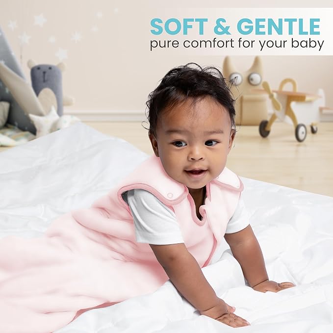 Rayon Made from Bamboo Sleep Sack 1.0 TOG 18-36 Months Unisex Baby Sleeping Bag with 2-Way Zipper Breathable Wearable Blanket Baby