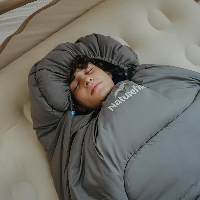 Naturehike Lightweight Compact Sleeping Bag, Envelope Ultralight Backpacking Sleeping Bag Portable, Waterproof, Comfort with Compression Sack for Cold&Warm, Camping, Traveling, Hiking
