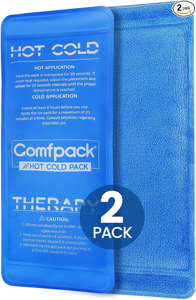 Soft Ice Packs for Sports Injuries, Long Lasting Multipurpose Gel Ice Pack with Dual Temperatures for Muscle Pain Relief & Strains, Handheld Design Cold Pack for Head, Shoulder, Knee, Ankle