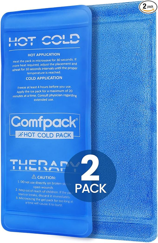 Soft Ice Packs for Sports Injuries, Long Lasting Multipurpose Gel Ice Pack with Dual Temperatures for Muscle Pain Relief & Strains, Handheld Design Cold Pack for Head, Shoulder, Knee, Ankle