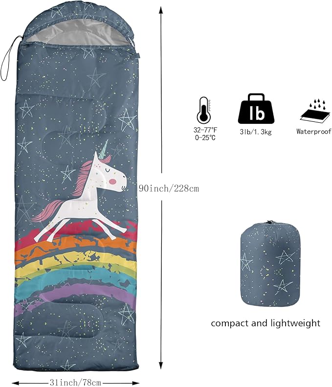 BailiPromise Camping Sleeping Bags,3 Season Warm & Cool Weather,Lightweight,Waterproof Sleeping Bags for Adults & Kids,Traveling,and Outdoors,Camping Gear Equipment