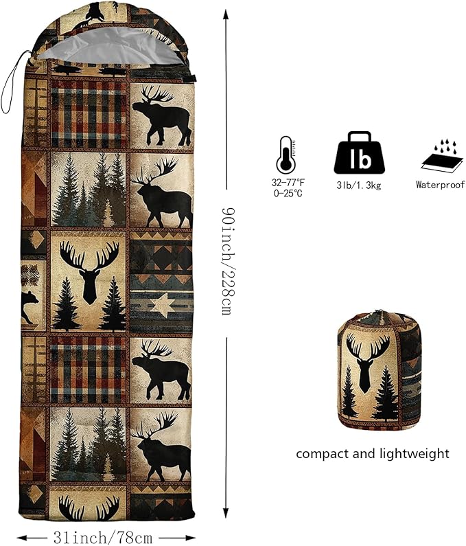 AILONEN Outer Space Astronaut Camping Sleeping Bags,Lightweight & Waterproof,3 Season Warm & Cool Weather,Cartoon Sleeping Bags for Kids,Boys Girls Travelling,Outdoors