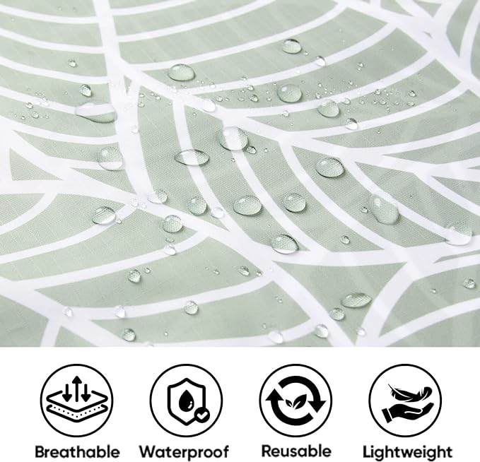 PTEROMY Hooded Rain Poncho for Adult with Pocket, Waterproof Lightweight Unisex Raincoat for Hiking Camping Emergency