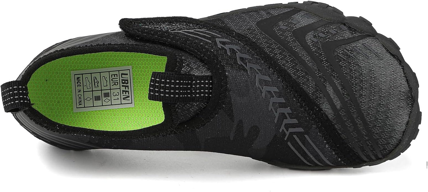 UBFEN Water Shoes for Kids Boys Girls Aqua Socks Barefoot Beach Sports Swim Pool Quick Dry Lightweight Toddler Little Big Kid