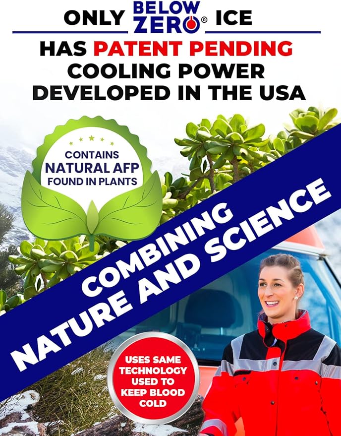 Below Zero Reusable Ice Packs for Coolers – Long Lasting Cooler Ice Pack Blocks, Leak-Proof Freezer Packs for Camping, Lunch Boxes & Travel