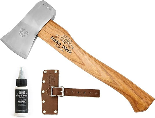1844 Helko Werk Germany Classic Voyager Hatchet - Camp Hatchet for Scouting, Camping, and Backpacking, Small Camping Axe with Hammer Head poll - Head 1 lb, Handle 13 in. (Voyager) #10107