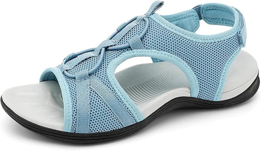 UBFEN Womens Hiking Sandals Comfortable Walking Sandals Summer Sport Breathable Arch Support