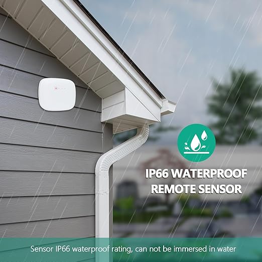 Indoor Outdoor Thermometer Wireless, Outside Digital Thermometer Humidity with IP66 Waterproof Sensor, LCD Backlight, Max/Min Trend, Wireless Humidity Gauge for Home Room Greenhouse,Patio