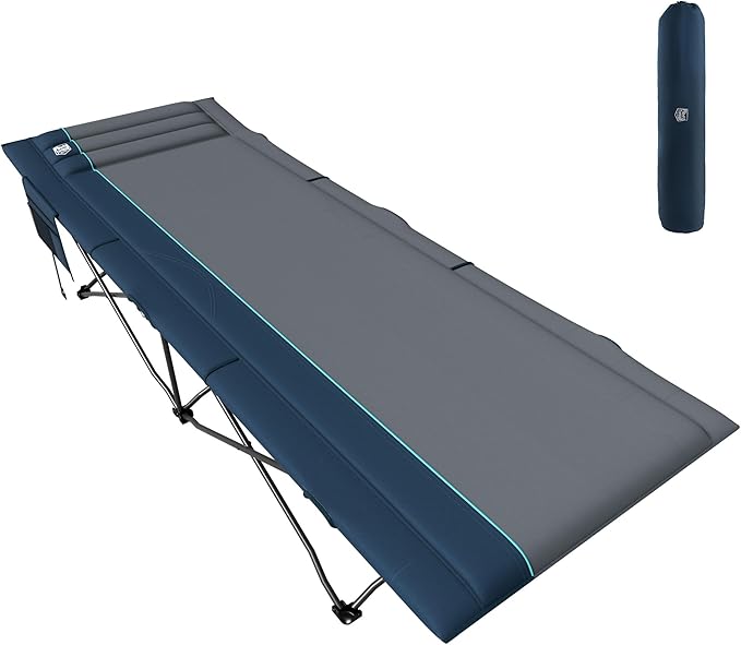 Timber Ridge Extra Wide Heavy Duty Camping Cot for Adult, Easy Set Up Oversized Sleeping Cot with Carry Bag for Camping, Travel and Outdoors, Support up to 450lbs