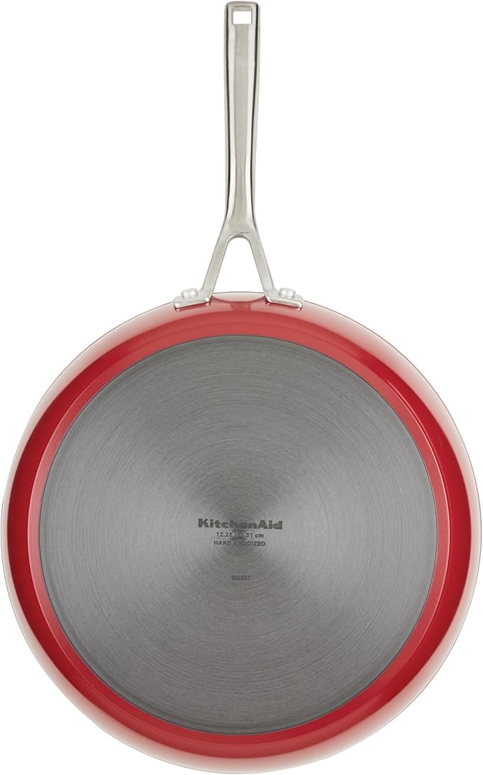 KitchenAid Hard Anodized Ceramic Hard Anodized Ceramic Nonstick Frying Pan, 12.25-Inch - Empire Red