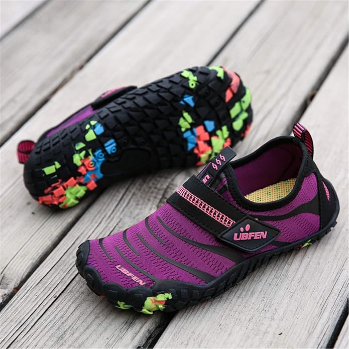 UBFEN Water Shoes for Kids Boys Girls Aqua Socks Barefoot Beach Sports Swim Pool Quick Dry Lightweight Toddler Little Big Kid