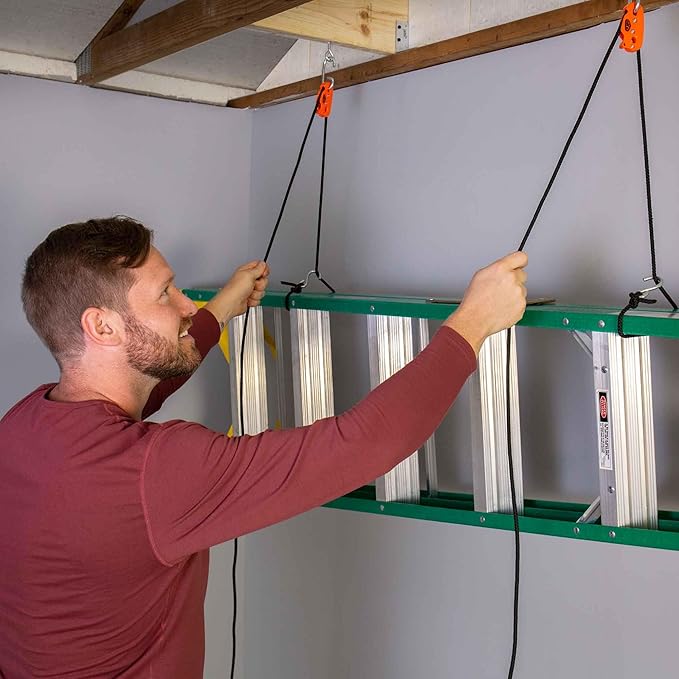 Tie Boss - 1/4 Inch, Medium Duty, (150 lbs Working Load Limit), Weather Resistant, Tie Down, Rope Tightening System, (w/15 ft Rope) (Pack of 1) (Orange)