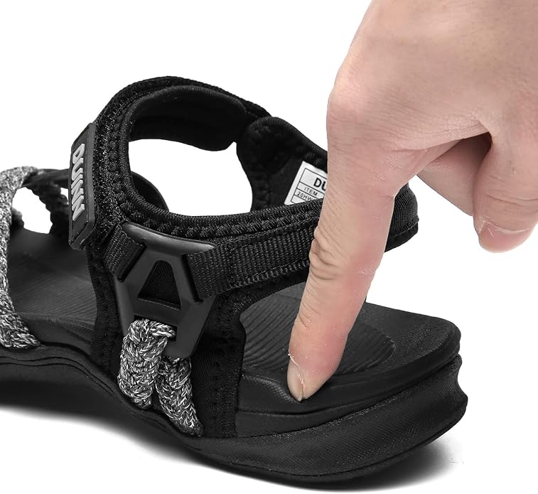UBFEN Womens Hiking Comfort Sport Sandals Beach Vacation Camping Casual Sport Sandals with Adjustable Straps and Arch Support
