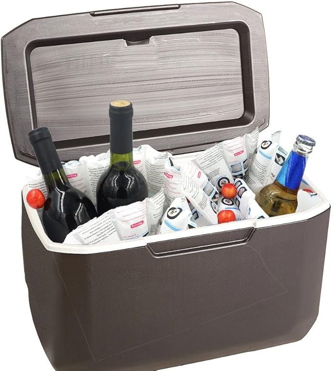 Shipping Cold Pack Ice Pack Sheets for Coolers Reusable, Dry Ice Packs Freezer Packs for Shipping Food, Flexible Ice Blankets Frozen Gel Packs Keep Food Fresh Beverage Cold, 13.3"x6.5"/Sheet 50 Sheets