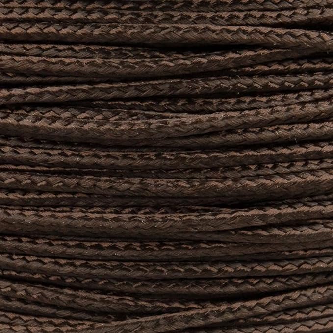 Paracord Planet Micro Paracord – Thin Braided Cord for Crafting, Fishing, and DIY Projects in 125 ft Spools – Dark Brown
