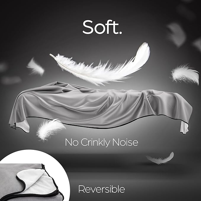 Waterproof Blanket Large – No Mess Soft and Cozy Waterproof Throw Blanket Against Accidents, Spill & Stain Proof Easy to Clean Splash Blanket Cover, Reversible Grey 80”x90”