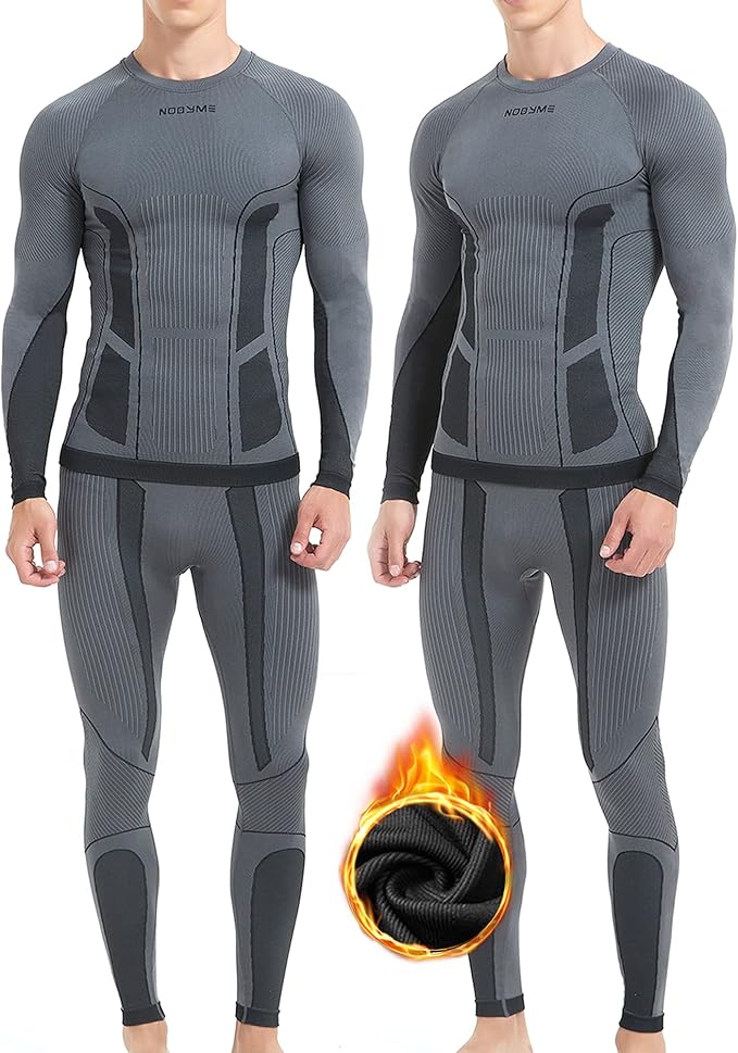 NOOYME Thermal Underwear Long Johns for Men - Long Underwear Base Layer for Cold Weather