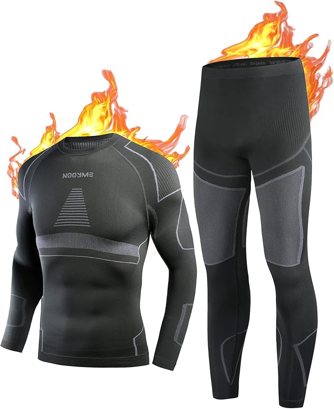 NOOYME Thermal Underwear Long Johns for Men - Long Underwear Base Layer for Cold Weather