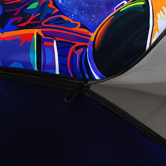 Axolotl Gamepad Sleeping Bag,3 Season Warm and Cool Weather Game Console Sleeping Bag for Boys Teens,Waterproof Lightweight Geometry Hexagonal Sleeping Bag for Traveling,Outdoors Camping,Blue,Black