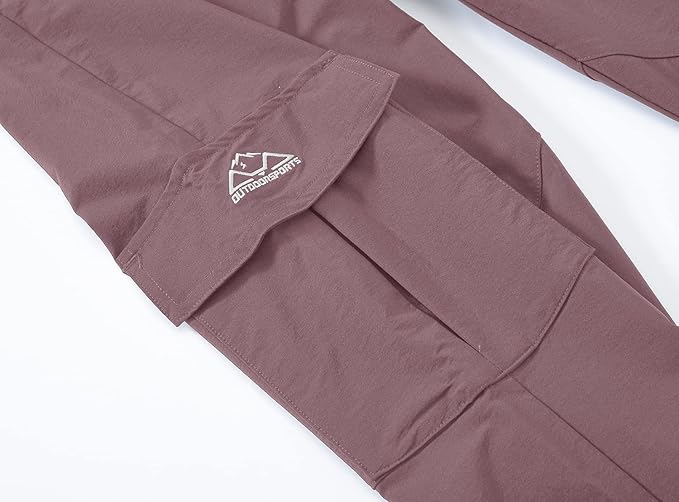 YSENTO Women's Hiking Pants Lightweight Stretch Quick Drying UPF 50 Camping Travel Work Cargo Pants 6 Pockets
