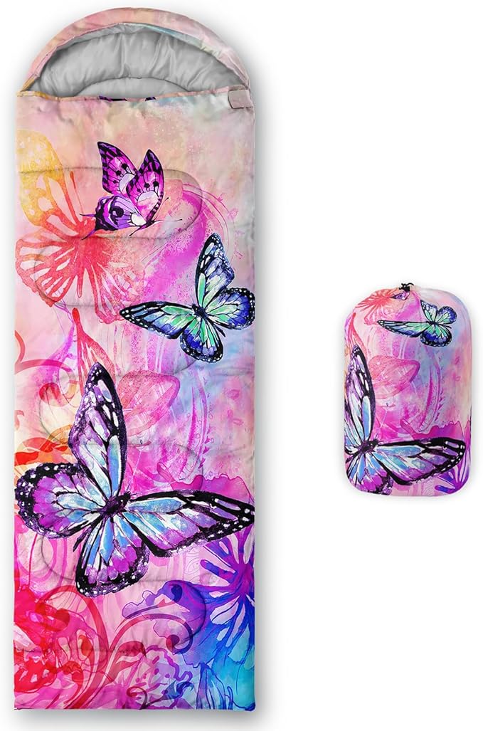 QOOMO Camping Sleeping Bags,3 Season Warm & Cool Weather,Lightweight,Waterproof Sleeping Bags for Adults & Kids,Traveling,and Outdoors,Camping Gear Equipment