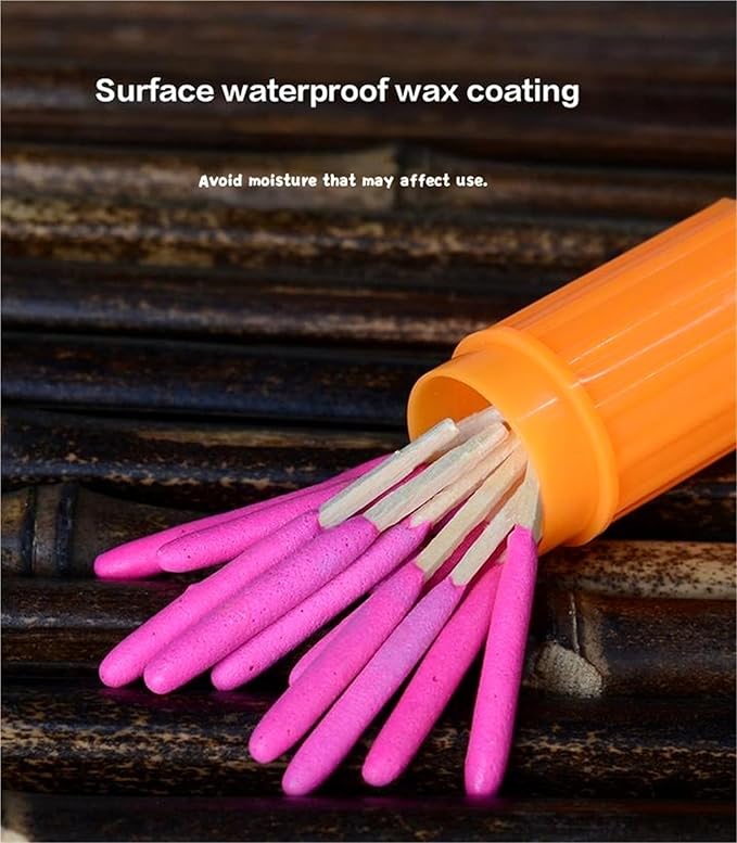 Waterproof Matches Survival Set, 20 Pieces/Barrel Outdoor Stormproof Match Kit with Case,Camping Emergencys Fire Starters