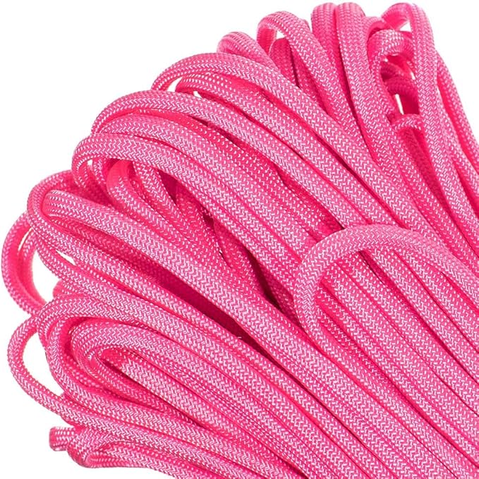 Paracord Planet Genuine Type III 550lb Paracord – Nylon Cord in Solid, Multi, and Reflective Colors – 25+ Colors and Length Options of 10', 25', 50', and 100'