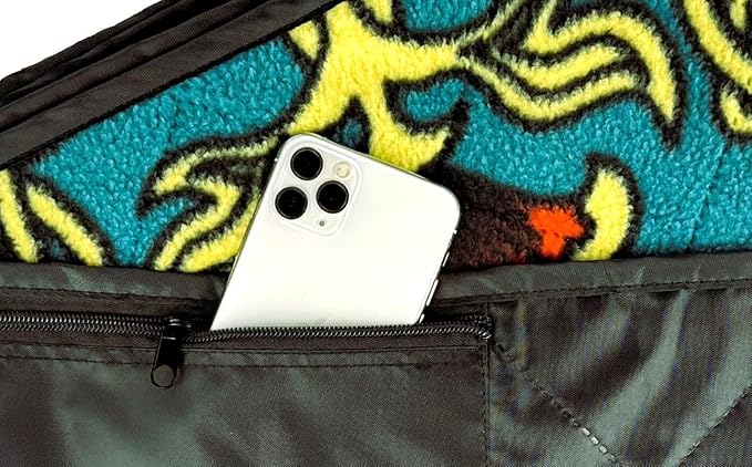 DOWN UNDER OUTDOORS Large Waterproof Windproof Extra Thick 350 GSM Quilted Fleece, or Sherpa Stadium Blanket