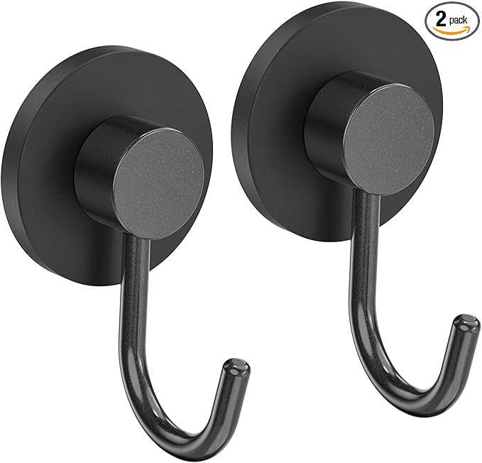 Magnetic Grill Hooks, 2 Pack Magnet Hook for Utensils, Heavy Duty Outdoor Magnetic Hooks for Barbecue Tool, Outdoor Hanging, Refrigerator, Grill, Kitchen