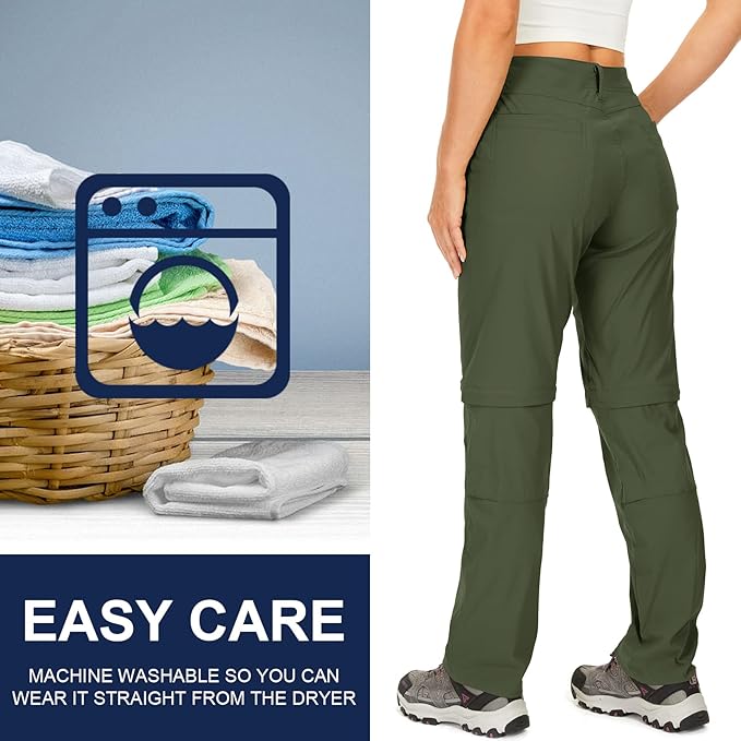 Women's Hiking Pants Convertible Zip Off Lightweight Quick Dry Outdoor Travel Camping Safari fising Pants