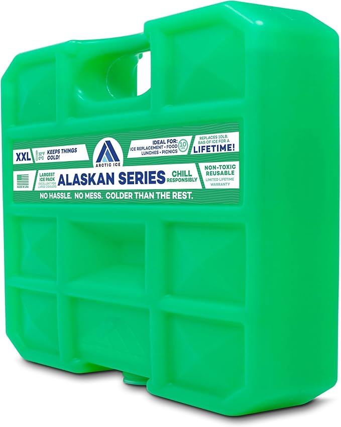 Arctic Ice Alaskan Series Long Lasting Reusable Ice Pack - Freezes at 32° Fahrenheit - Keeps Food & Drinks Cool Without The Risk of Freezing