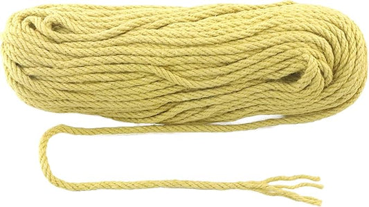 6mm x 150 Feet Yellow Jute Rope, Twine for Gardening Tomato Climbing Plant Tie Floristry Crafts Gift Wrapping Packing Decor