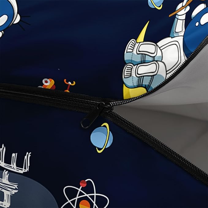 AILONEN Outer Space Astronaut Camping Sleeping Bags,Lightweight & Waterproof,3 Season Warm & Cool Weather,Cartoon Sleeping Bags for Kids,Boys Girls Travelling,Outdoors