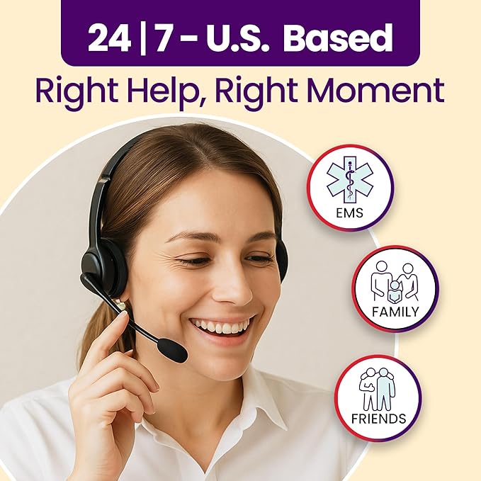 Medical Guardian MGMini | Medical Alert Device for Seniors | Water-Resistant, Emergency Call Button, 24/7 Monitoring, Step Counter, GPS Tracking | Monthly Subscription Required | Rose Gold