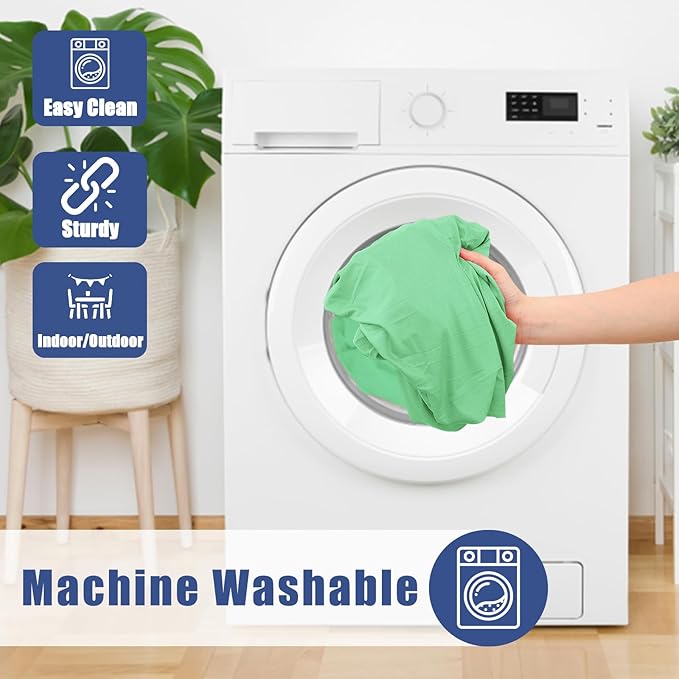 Spandex Picnic Table Cloth 2 Pack, Elastic Fitted Tablecloths for 5 Foot Rectangle Tables, Stretch Washable Patio Table Cover for Outdoor, Camping, Banquet and Parties (Bright Green, 30"x60")