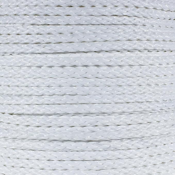 Hollow Braid Polypropylene Rope (1/2 Inch, 500 Feet, White) - Barrier Rope - Trail Marking, Crowd Control, Golf Courses