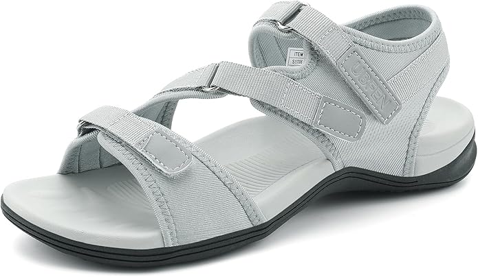 UBFEN Womens Hiking Comfortable Sport Walking Sandals Outdoor Athletic Water Sandals with Three Adjustable Straps